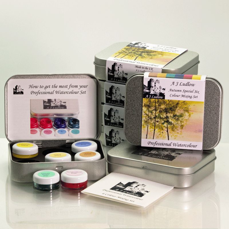 A J Ludlow Professional Watercolour, Autumn Special Six Colour Mini Mixing Set