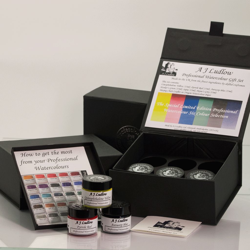 A J Ludlow Special Limited Edition 6 x 15ml Watercolour Gift set