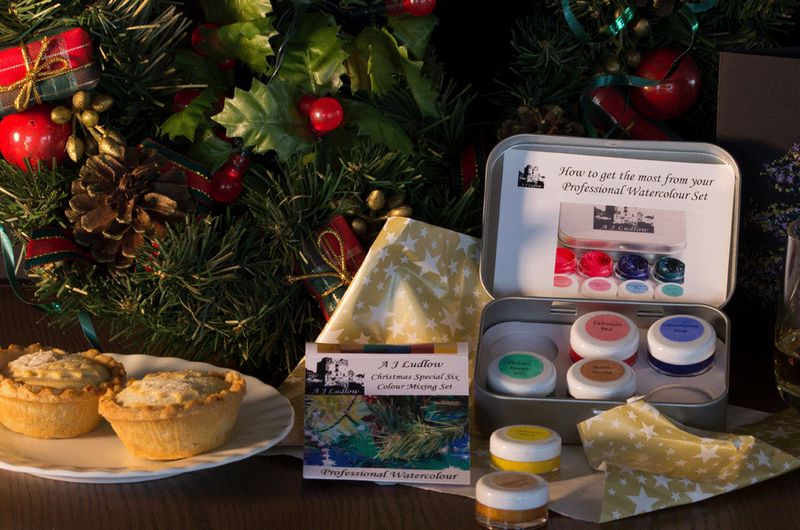 A J Ludlow Christmas Special 6 Colour Professional Watercolour Mini Gift set A J Ludlow Christmas Special 6 Colour Professional Watercolour Mini Gift set