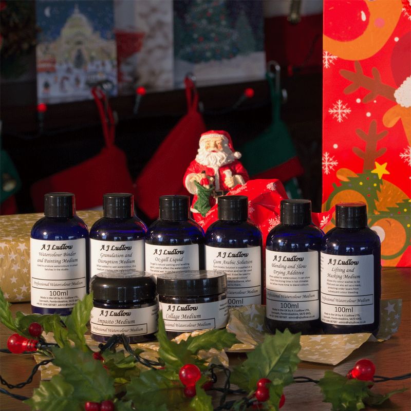 A J Ludlow Watercolour Medium gift bundle: Eight Medium Set A J Ludlow Watercolour Medium gift bundle: Eight Medium Set