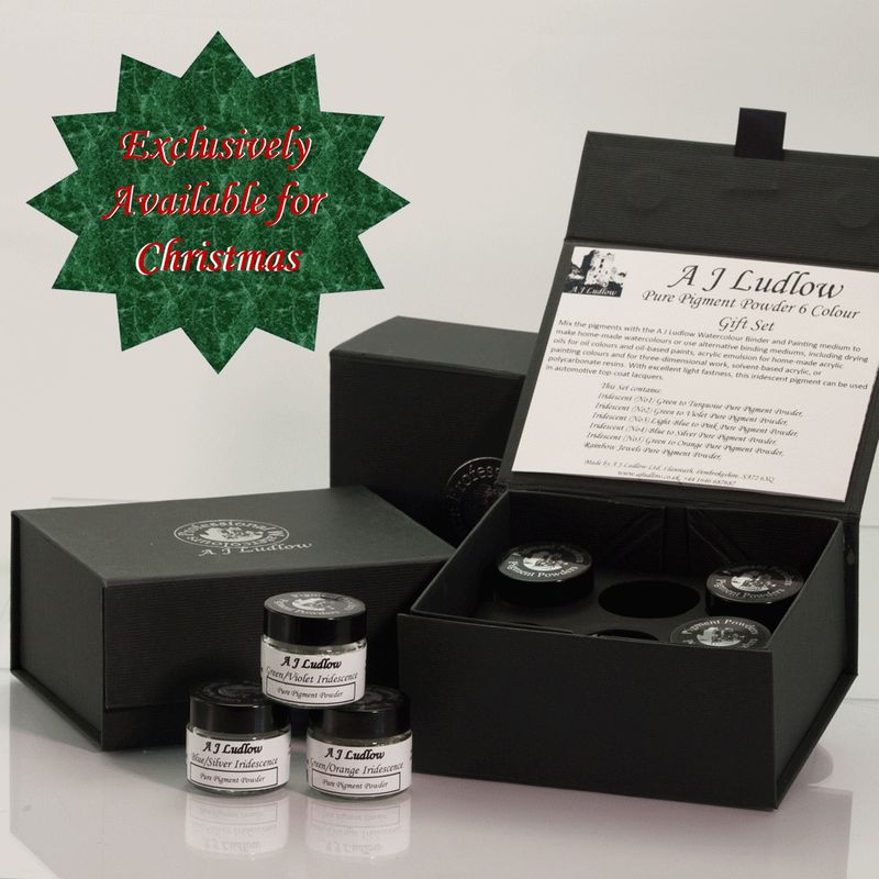 A J Ludlow Iridescent Pure Pigment Powder Gift Set A J Ludlow Iridescent Pure Pigment Powder Gift Set