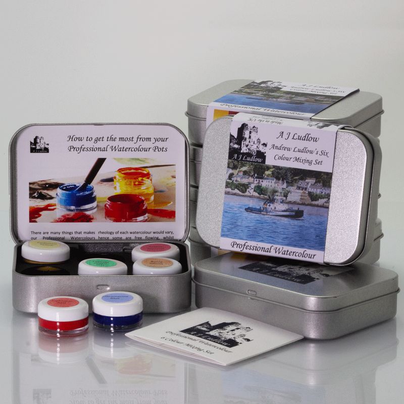 A J Ludlow Professional Watercolour, Andrew Ludlow's Six Colour Mini Mixing Set