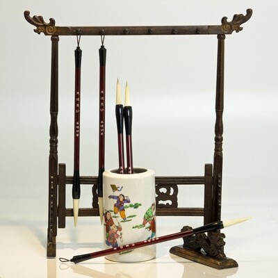 Pure Goat Hair Red Bamboo Handled Brush (Large) Pure Goat Hair Red Bamboo Handled Brush (Large)