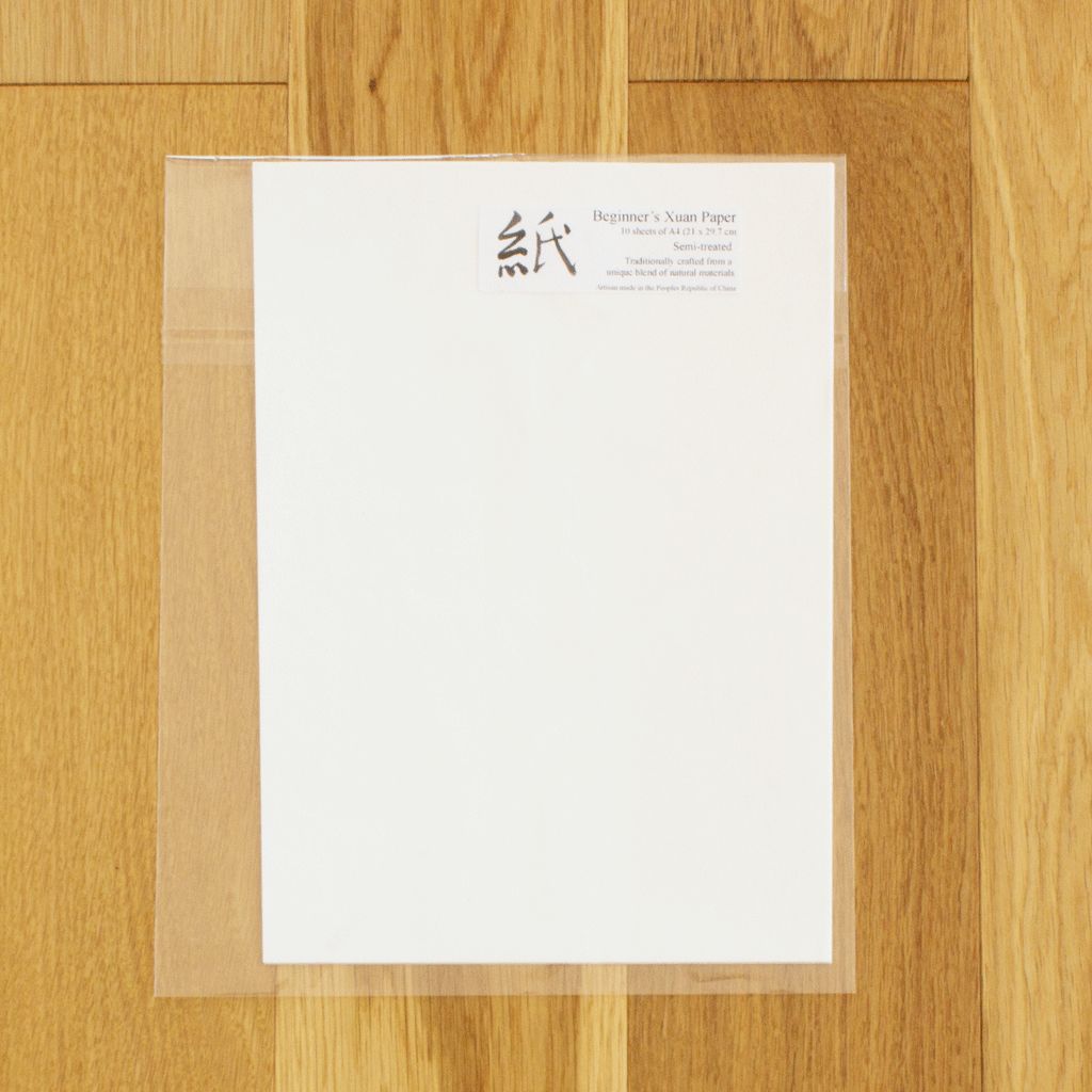 Beginner's Xuan Paper Sheet (partially treated surface) for Asian Painting, A4 Beginner's Xuan Paper Sheet (partially treated surface) for Asian Painting, A4