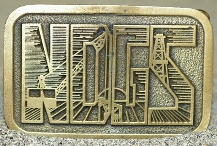 North Dakota Geological Society Brass Belt Buckles
