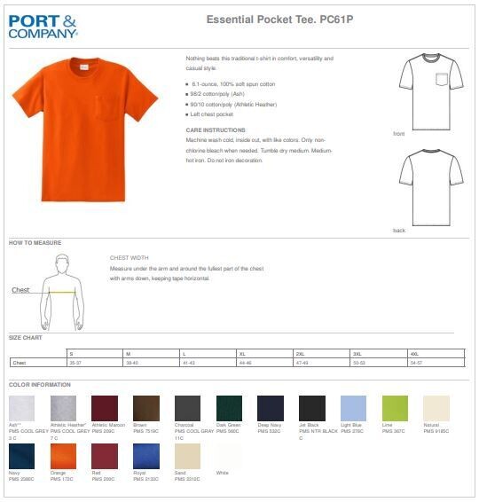 Port &amp; Company Essential Pocket Tee