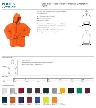 Port &amp; Company Essential Fleece Pullover Hooded Sweatshirt