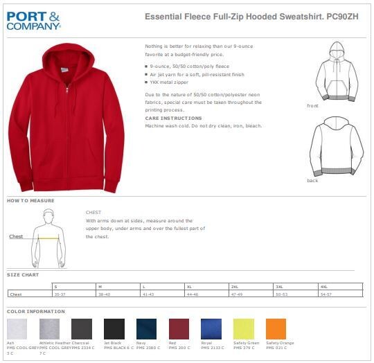 Port &amp; Company Full-Zip Hooded Sweatshirt