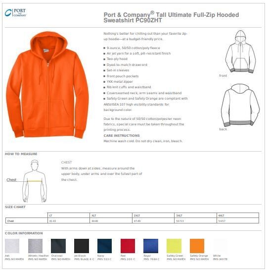 TALL - Port &amp; Company Ultimate Full-Zip Hooded Sweatshirt