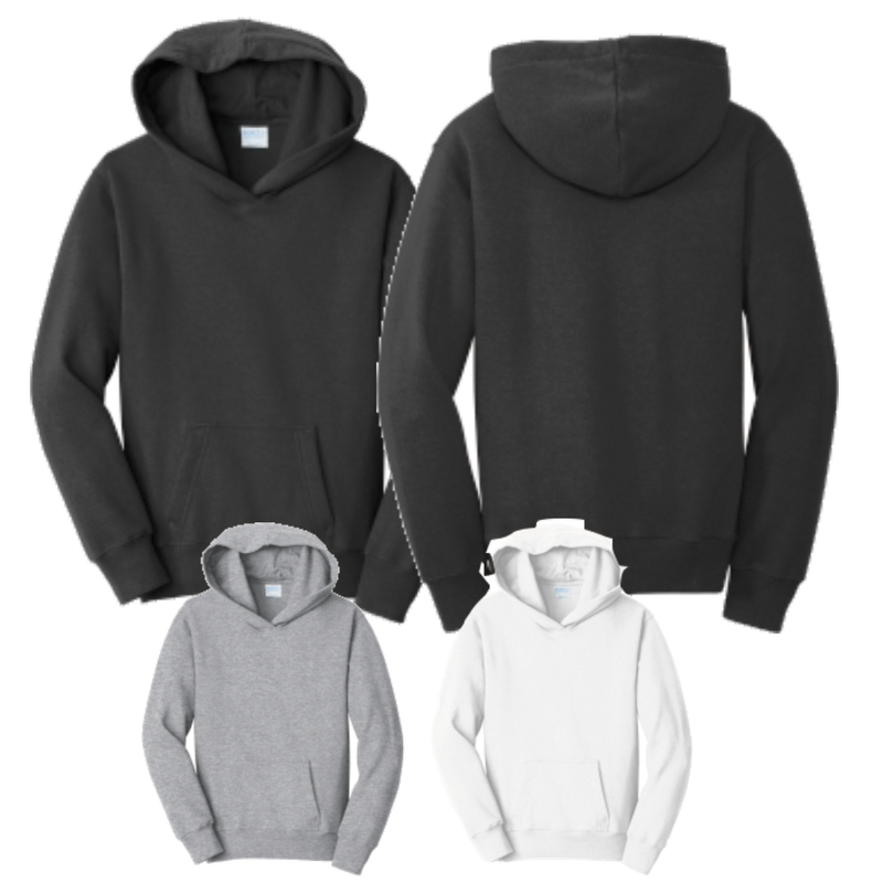 Port &amp; Company PC850YH Youth Fan Favorite Fleece Pullover Hooded Sweatshirt