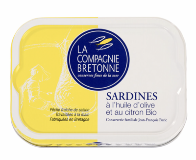 Sardines huile olive citron
COMPAGNIE BRETONNE -115g