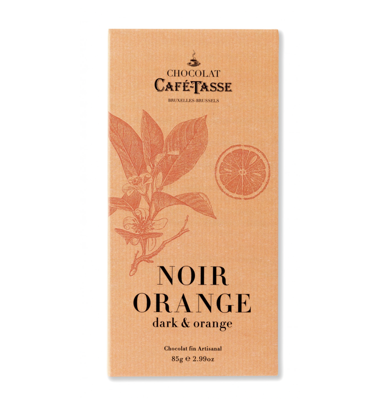 Tablette de chocolat Noir Orange CAFÉ-TASSE 85g