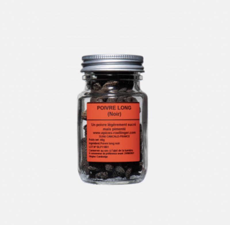 Poivre Long (Noir) - ROELLINGER - 40g