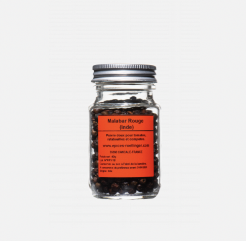 Poivre Malabar Rouge (Inde) - ROELLINGER - 40g
