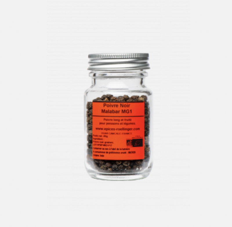 Poivre Noir Malabar MG1 - ROELLINGER - 40g