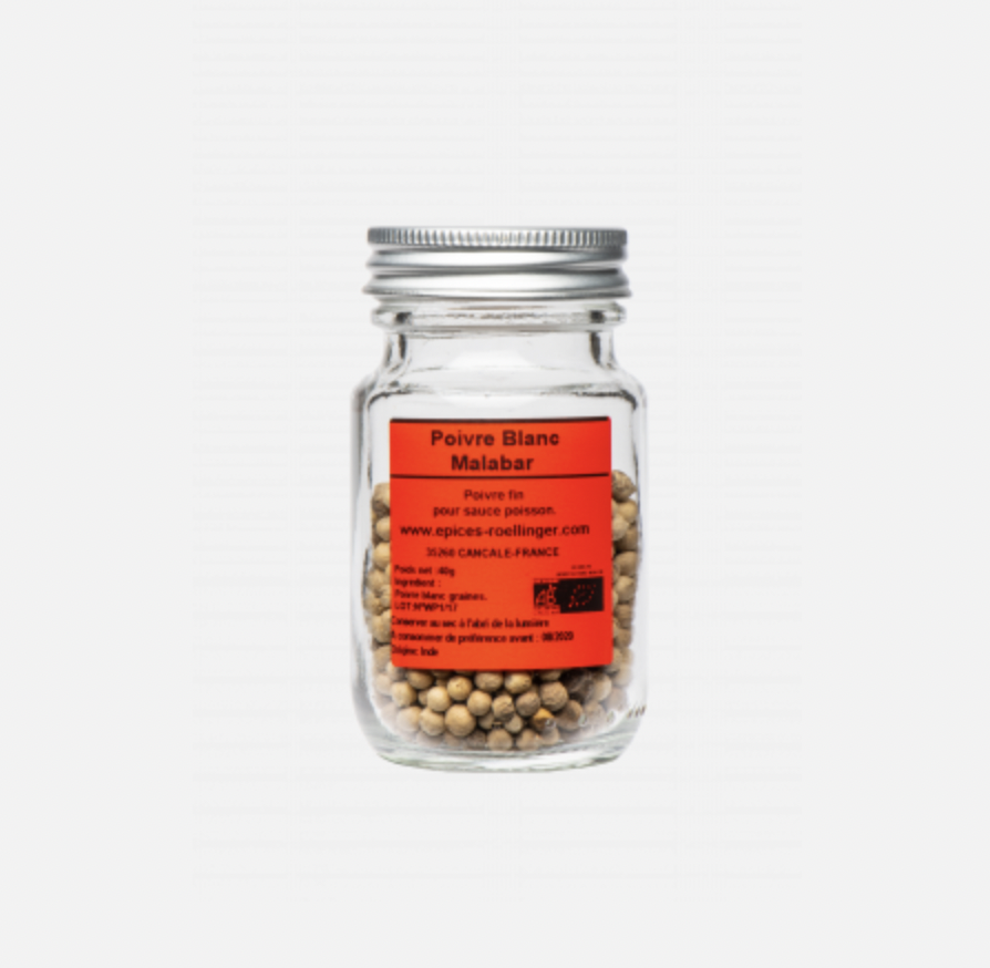 Poivre Blanc Malabar - ROELLINGER - 40g