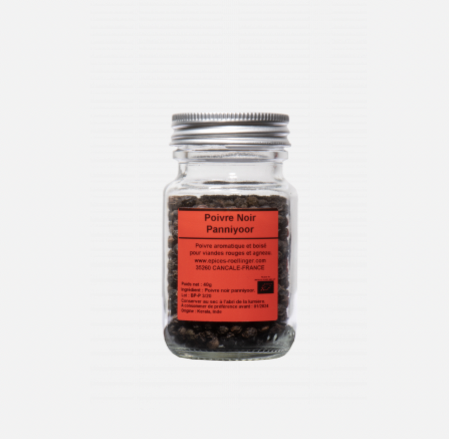 Poivre Noir Panniyoor - ROELLINGER - 40g