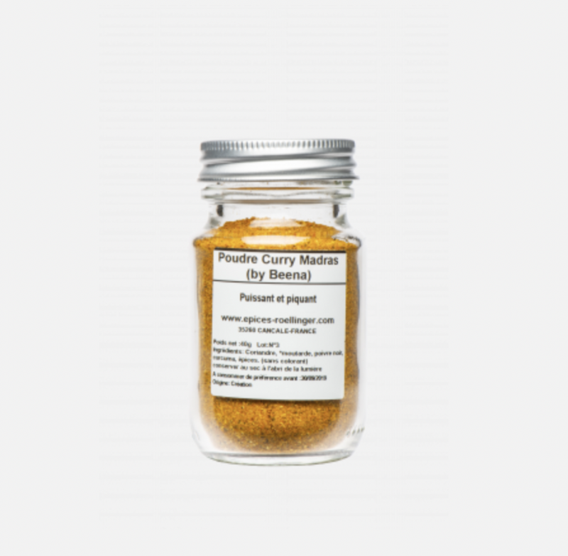 Poudre Curry Madras - ROELLINGER (by Beena) - 40g