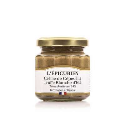 Crème de cèpes Truffe Blanche d'été 1,4% - L'ÉPICURIEN - 100g