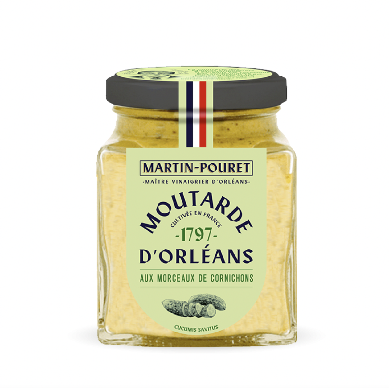 Moutarde d'Orléans morceaux de Cornichons - MARTIN POURET - 200g