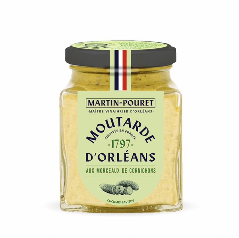 Moutarde d'Orléans morceaux de Cornichons - MARTIN POURET - 200g