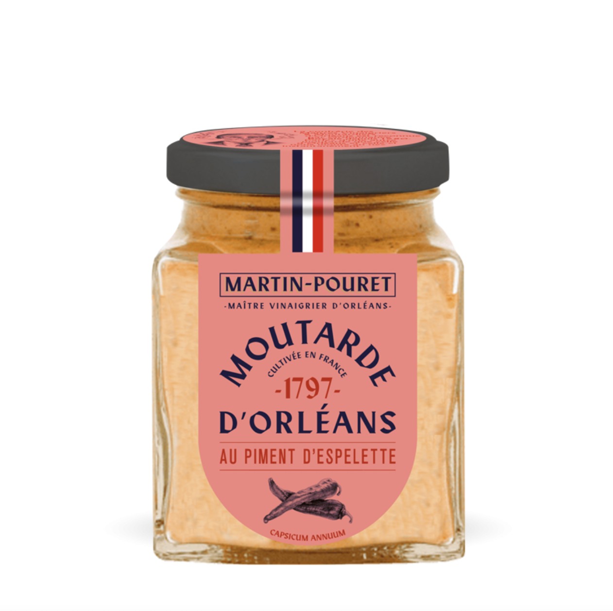 Moutarde d'Orléans Piment d'Espelette - MARTIN POURET - 200g