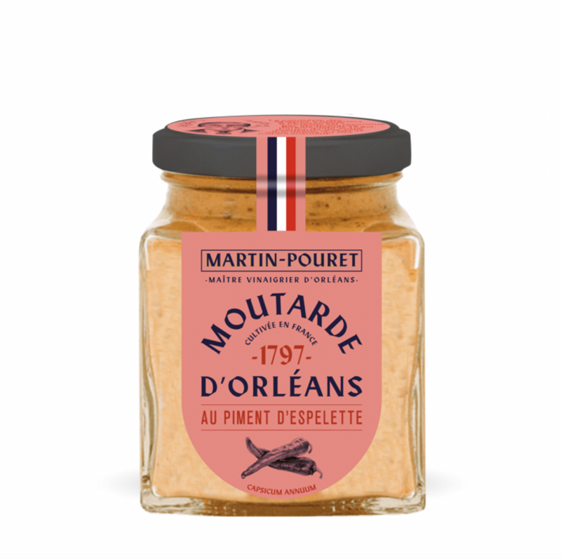 Moutarde d'Orléans Piment d'Espelette - MARTIN POURET - 200g