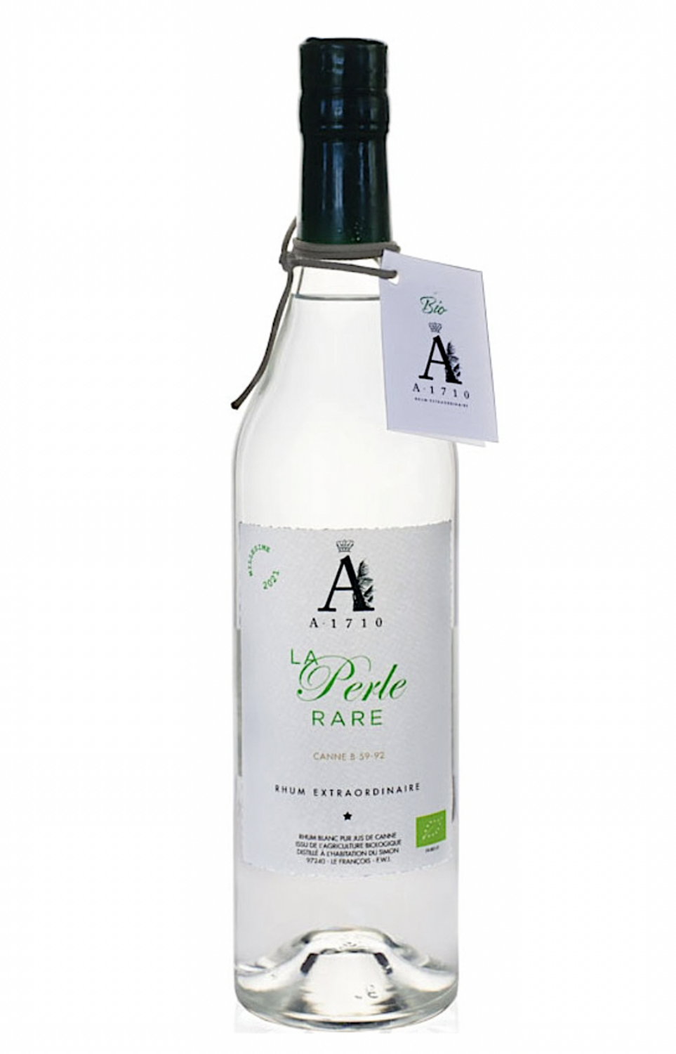 Rhum Blanc - A1710 La Perle Rare - Canne Bleu - BIO - 70cl - 52,9°C