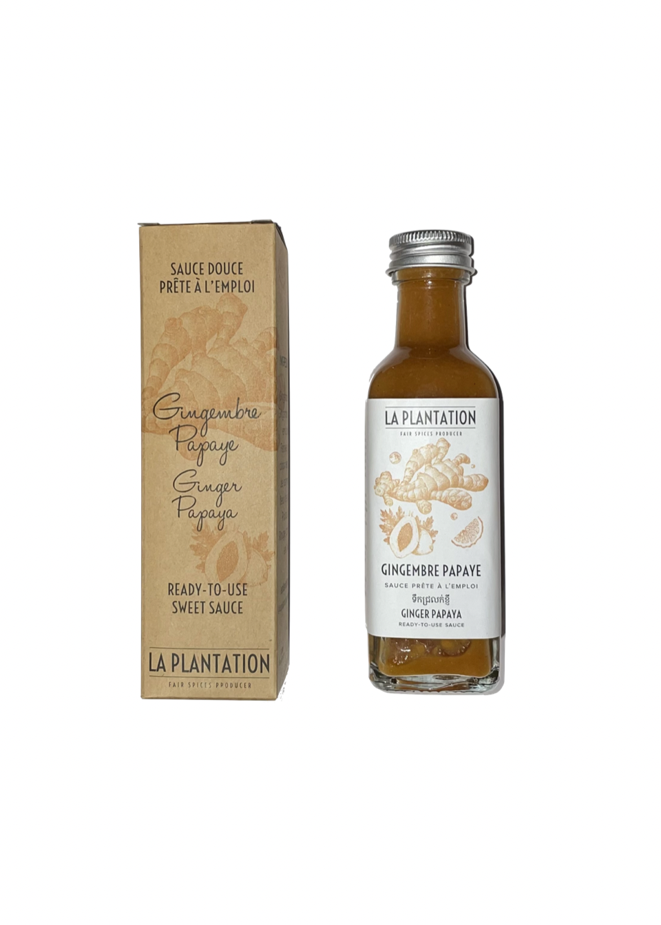 Sauce Douce Gingembre Papaye - LA PLANTATION - 10cl
