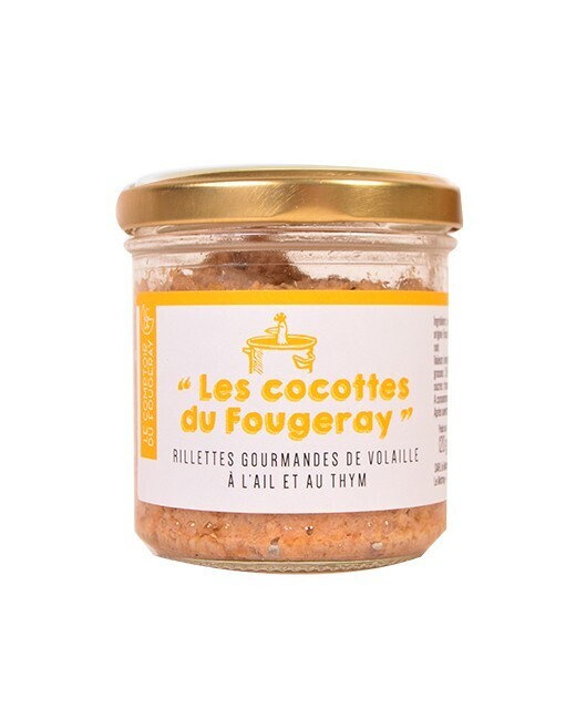 Rillettes de volaille ail et thym LES COCOTTES DE FOUGERAY -100g
