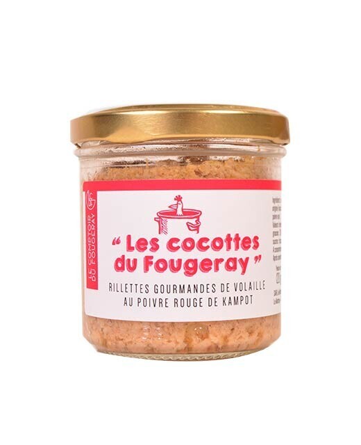 Rillettes de volaille au poivre rouge de Kampot LES COCOTTES DE FOUGERAY -100g