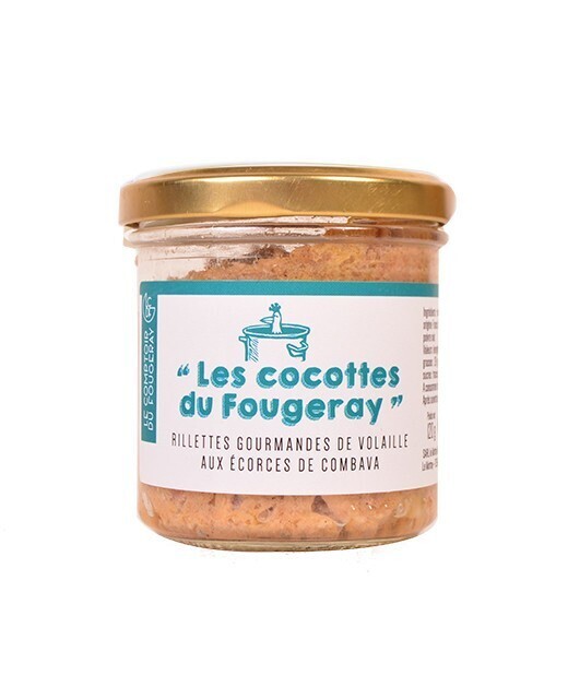 Rillettes de volaille  aux écorces de cumbavas LES COCOTTES DE FOUGERAY -100g