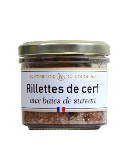Rillettes de cerf aux baies de sureau LE COMPTOIR DU FOUGERAY -100g