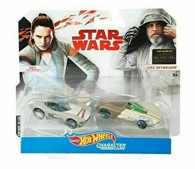 Rey and Luke Star Wars Hot Wheels 2 Pack