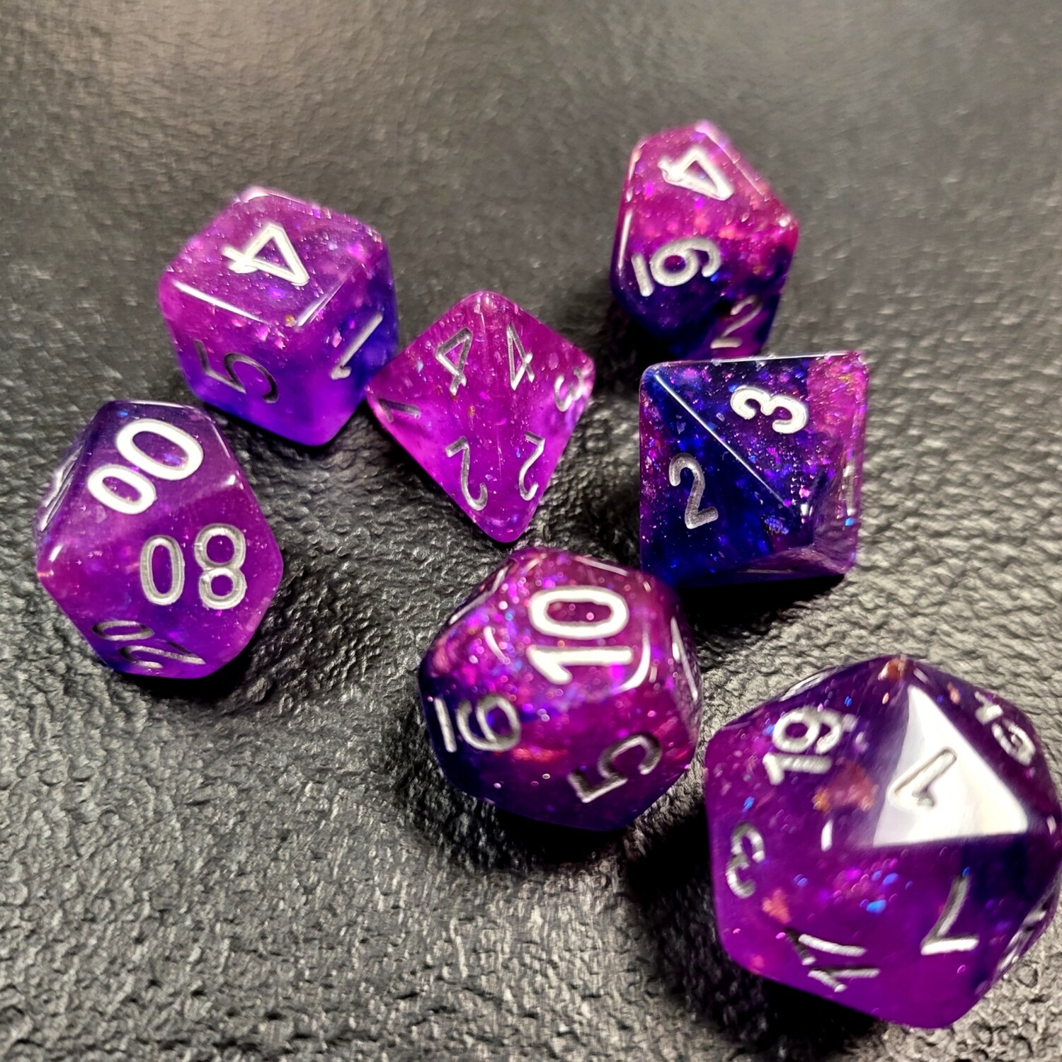 Eternal: Purple/Blue 16mm Polyhedral Dice Set