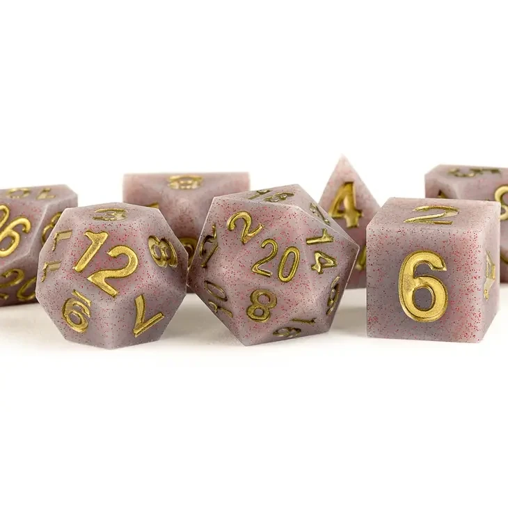 Volcanic Soot - Sharp Edge Silicone Rubber Dice Set