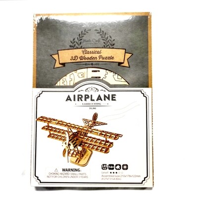 3D Wooden Puzzle: Airplane