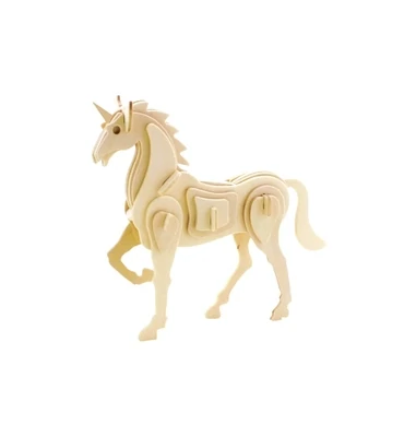 3D Wooden Puzzle: Unicorn