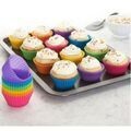 Cupcake tray with silicone cups
