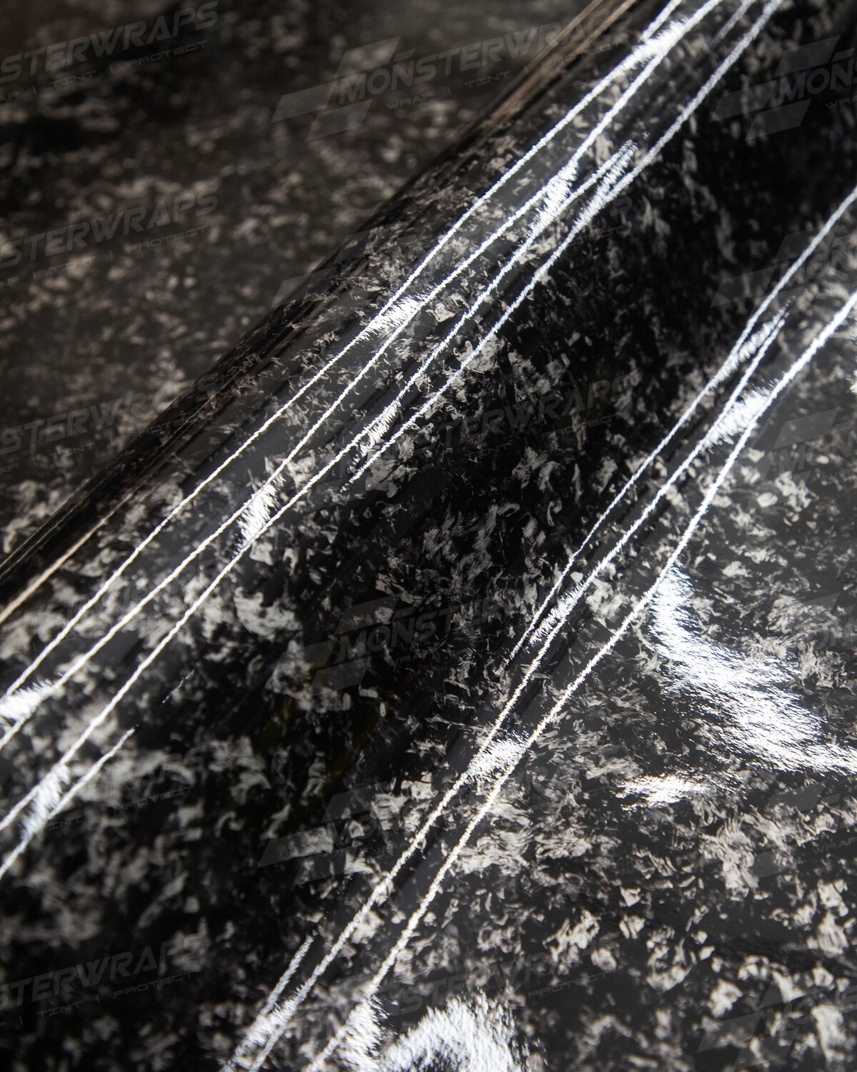 OFF-CUT: Gloss Metallic Forged Carbon (300 x 900mm)