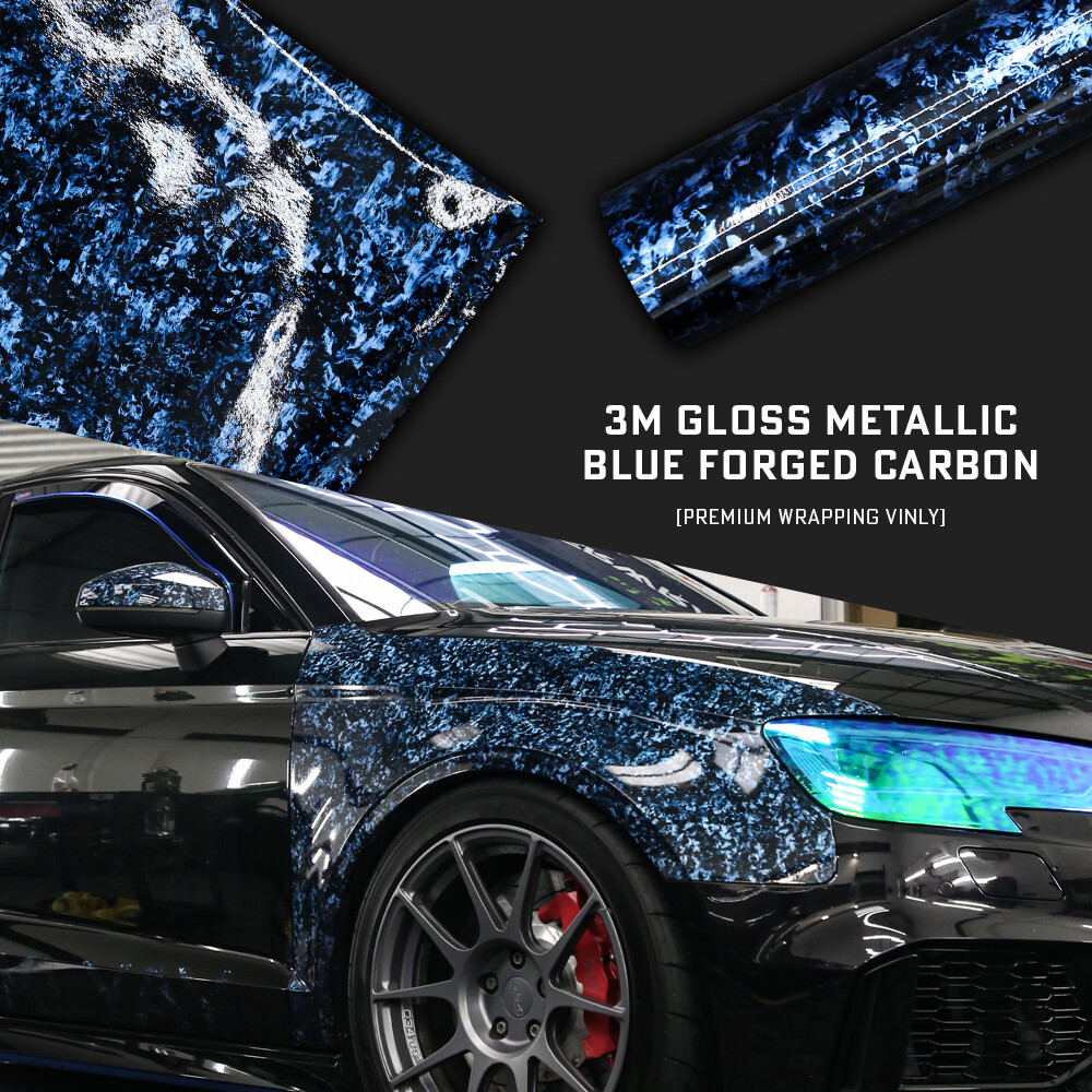 3M Gloss Metallic Blue Forged Carbon (1500mm wide)