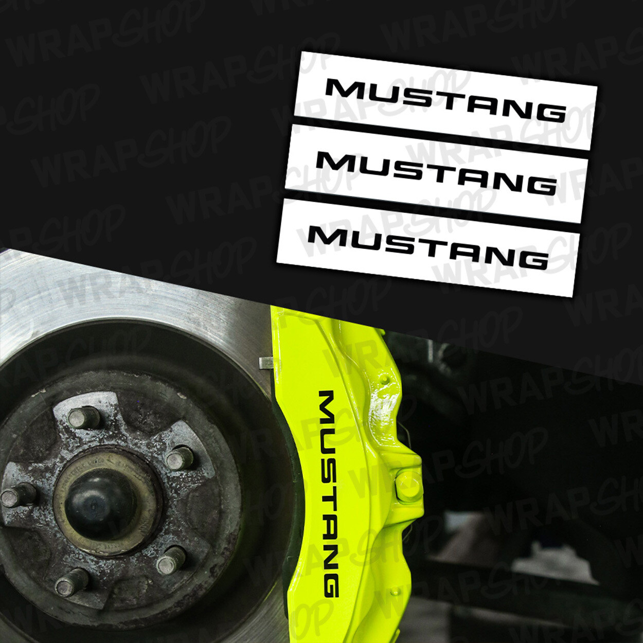 &#39;MUSTANG&#39; Caliper Stickers for Ford Mustang GT