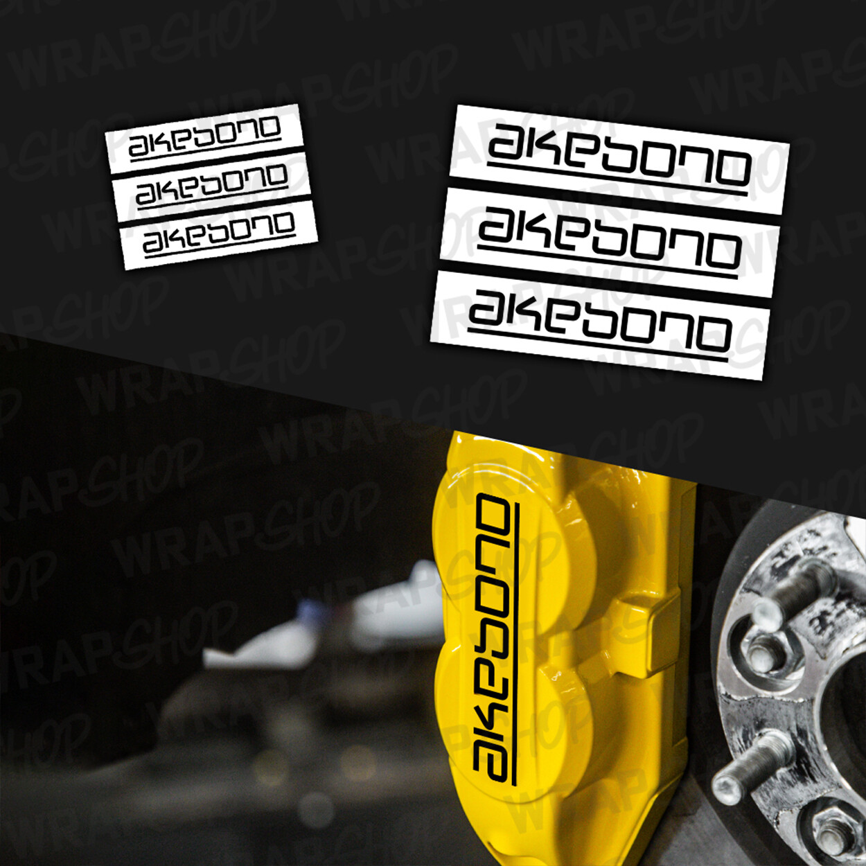 &#39;Akebono&#39; Caliper Stickers for Nissan 370Z Nismo
