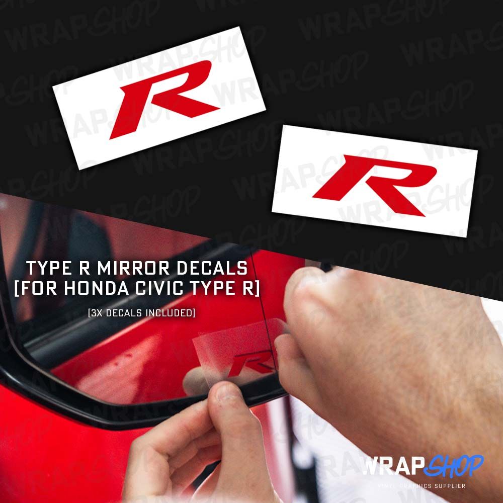 PREMIUM Honda Type R Wing Mirror Decals