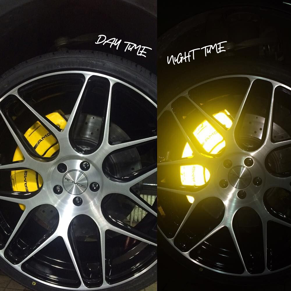 PREMIUM Reflective Brake Caliper Wrap Kit, Colour: Yellow