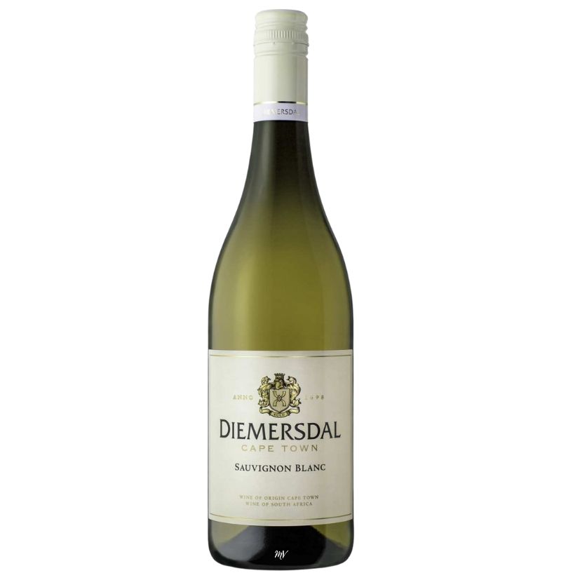 Diemersdal Sauvignon Blanc, Zuid-Afrikaanse witte wijn, Sauvignon Blanc uit Durbanville, frisse witte wijn, wijn met tropisch fruit aroma's, Diemersdal wijn kopen, witte wijn met citrus en passievrucht, elegante Sauvignon Blanc, beste Zuid-Afrikaanse Sauvignon Blanc, online witte wijn bestellen.