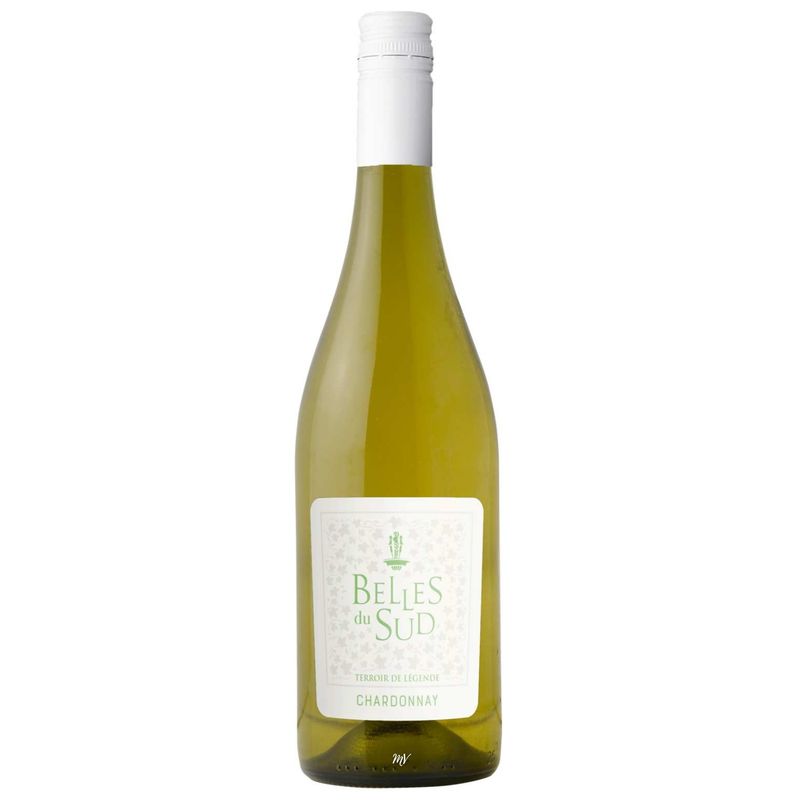  Belles du Sud Chardonnay – een elegante witte wijn uit Languedoc, Frankrijk. Helder strogeel met gouden schittering, aroma’s van appel, peer en citrus met een vleugje honing. Online verkrijgbaar bij Mundi Vinum