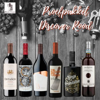Proefpakket Discover Rood – zes karaktervolle wereldwijnen in één box