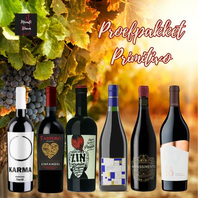 proefpakket primitivo - Italiaanse rode wijn uit Puglia