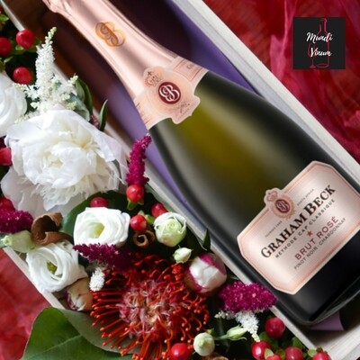 Graham Beck Rosé Chardonnay Pinot Noir, specialist Zuid Afrikaanse wijn met florale tonen en elegante pareling, Mundi Vinum H